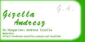 gizella andresz business card